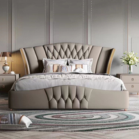 Ensemble de chambre à coucher moderne Queen Size, mobilier de chambre d'hôtel, meubles de chambre en bois, lit King Size de luxe
