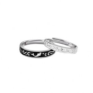 Latest Design Jewelry <b>Couple</b> <b>Rings</b> Wedding Finger Simple <b>Rings</b> Adjustable Whale Drip Creative Commemorative Jewelry <b>Ring</b> - Product Image 5