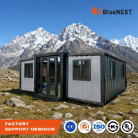 Kit de maison préfabriquée extensible pour toute la famille avec un design moderne pour les aventures de camping et la vie en milieu extrême