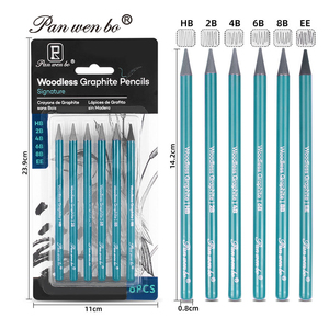 Panwenbo 6-Piece Woodless Sketch Art <strong>Pencil</strong> <strong>Set</strong> HB 2B 4B 6B 8B EE Charcoal <strong>Pencils</strong> Standard <strong>Pencils</strong> for Drawing - Product Image 1