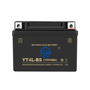 Shangwei YT4L-BS แบตเตอรี่รถจักรยานยนต์12V 4Ah ตะกั่วกรดปิดผนึกสำหรับการเริ่มต้นสกู๊ตเตอร์ - Product Image 1