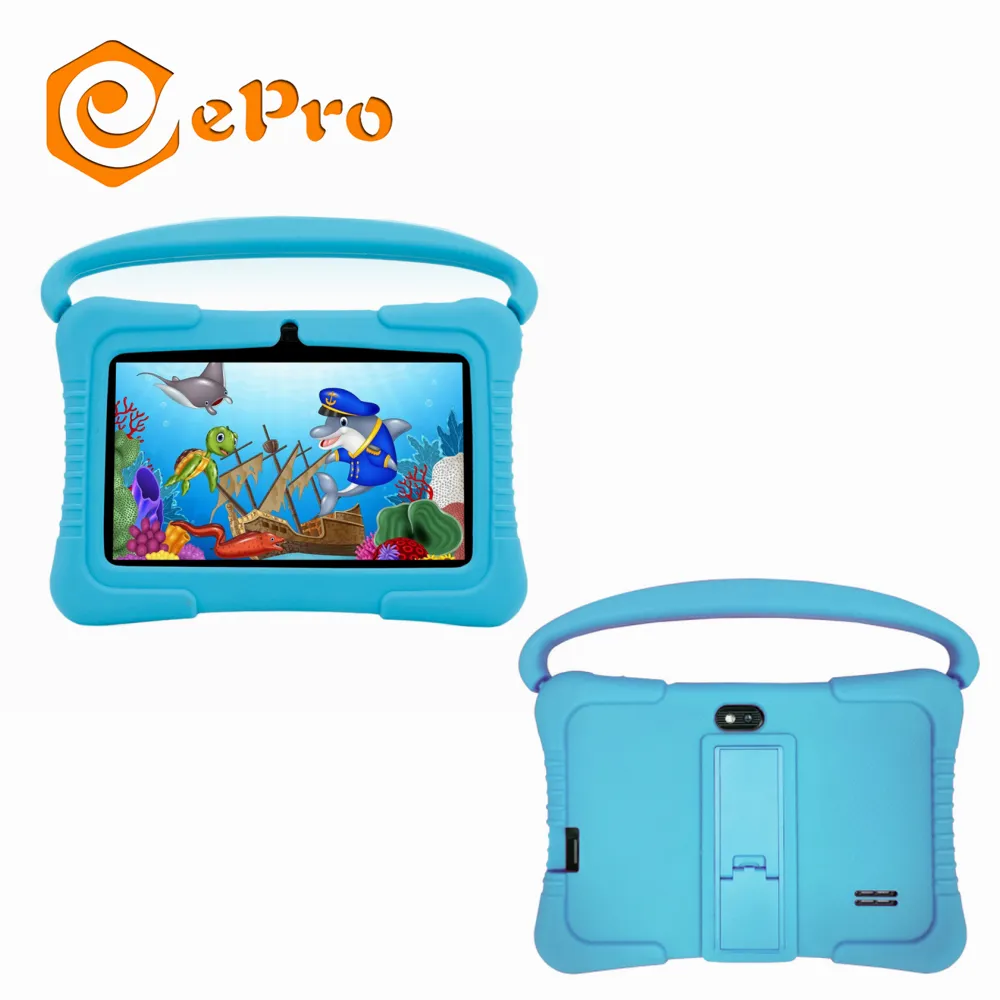 Epro Tablet Anak-anak EQ88, 2023 1GB 16GB 7 Inci Pelindung Mata Android 10 Allwinner A100 Cpu WiFi Tablet Anak-anak