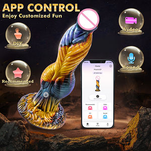 APP telecomando con vibrazione telescopica morbida a 7 velocità a forma di fenice <span class=keywords><strong>Plug</strong></span> anale alieno sicuro in Silicone dilatazione gigante - Product Image 5