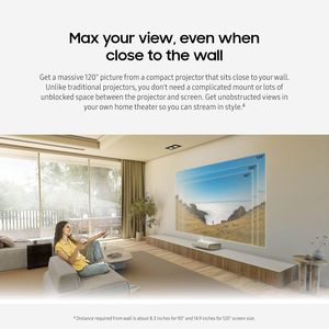 <span class=keywords><strong>Proyector</strong></span> Láser <span class=keywords><strong>Samsung</strong></span> <span class=keywords><strong>TV</strong></span> 4K con 2500 Lúmenes, Ultra Corta Distancia para Cine en Casa Inmersivo, Android WiFi, <span class=keywords><strong>Proyector</strong></span> 3840x2160 - Product Image 3