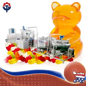 Five-pointed star gummy candy automatic production line Bear mold gummies candy manufacturing machine vitamin jelly candy maker