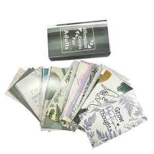 การ์ดเกมพิมพ์ลายออกแบบเอง OEM การ์ดคำคมสร้างแรงบันดาลใจสำหรับเด็กเล็ก การ์ดคำยืนยันสร้างแรงจูงใจ กระดาษแข็งเคลือบออฟเซ็ต - Product Image 3