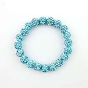 <span class=keywords><strong>Pulsera</strong></span> de Cuentas de Cristal de 10 mm con 30 Colores de Moda, Brillante, Multicolor, Redonda, para Mujeres y Niñas, Regalos, Joyería para Fiestas - Product Image 3