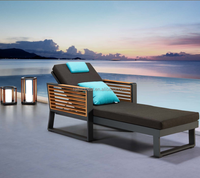 Chaise longue de jardin en aluminium économique, fabriquée en Chine