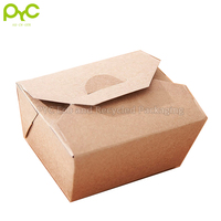 Boîte en papier unie à emporter avec Logo personnalisé Direct de l'usine pour la restauration des aliments, les emballages de nouilles, les boîtes à emporter