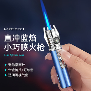 ไฟแช็คกันลม Fogson Mini Spitfire สีฟ้า พร้อมเข็มทิศ พกพาสะดวก ใช้กลางแจ้งได้ - Product Image 1