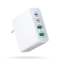 Chargeur USB HNT 120W Type C PD100W GaN à charge rapide, 2 USB-C + 2 USB-A, 6 ports, station de charge de bureau pour téléphone, tablette et ordinateur portable
