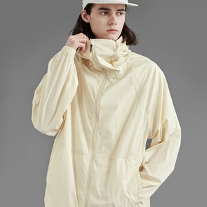 Custom Logo <b>Lightweight</b> Nylon <b>Jackets</b> Outdoor Hiking Safari Windbreaker Stand Zipper Breathable Sun Protection Canvas Clothing - Product Image 6