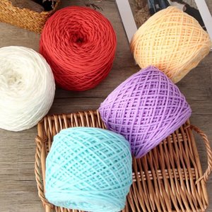 Filato di Cotone Multistrato di Peso Medio, Morbido per Lavorazione a Maglia e Uncinetto, per Sciarpe, Coperte, Amigurumi, Borse, Decorazioni per la <span class=keywords><strong>Casa</strong></span>, Filato a Strappo Centrale (Cake Yarn) - Product Image 3
