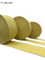 Sangle en Aramide/Kevlar 60*2.0 mm (2.36*0.079 po) personnalisable, résistante au feu et aux coupures, pour levage industriel et sécurité incendie