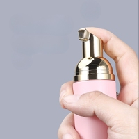 Bouteille en plastique cosmétique personnalisée avec logo, 50 ml, matériau PET, avec pompe en mousse pour l'emballage de sérum pour le soin de la peau, nettoyant visage, savon liquide