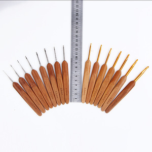 Aiguilles <span class=keywords><strong>à</strong></span> <span class=keywords><strong>tricoter</strong></span> et crochet <span class=keywords><strong>en</strong></span> bois de <span class=keywords><strong>bambou</strong></span> de style simple, fabrication artisanale, 0,5 mm <span class=keywords><strong>à</strong></span> 6 mm, pour travaux de broderie de base et avancés - Product Image 4