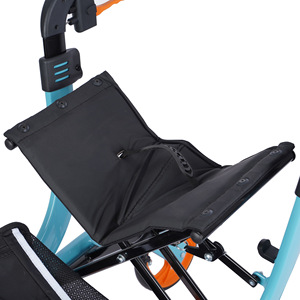 Qinda Four-Wheel Aluminum Alloy <b>Walker</b> <b>Rollator</b> Blue Folding Mobility Aid for Elderly - Product Image 3