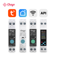 Interrupteur intelligent Wi-Fi Tuya sur rail DIN avec disjoncteur de mesure MCB 90-240V 63A, modes de temporisation pour maison/bureau/bâtiment CB/CE Chayo