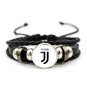 Pulseras de tenis unisex de aleación de zinc negras con logo del Manchester City, tejidas a mano, joyería casual/de fiesta deportiva al por mayor - Product Image 5