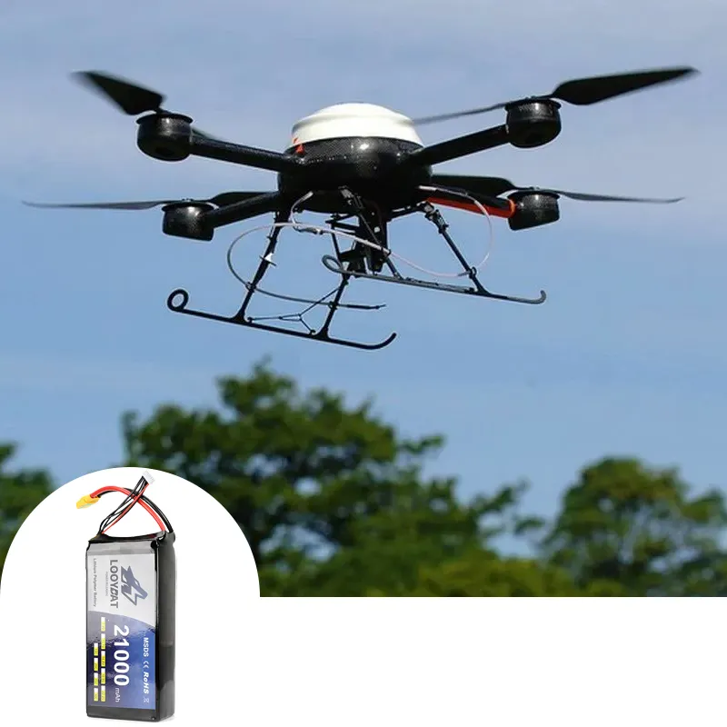 Penjualan terlaris 2023 baterai Lithium Looybat baterai Lipo baru 6S1P 22.2V 21000 mAh 30C untuk Drone UAV pertanian