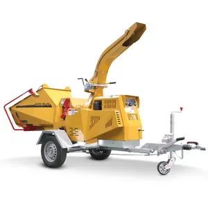 Commercial Industrial Wood Branch Chipper Machine Diesel Engine For Sale Hydraulic 6 Inch Tree