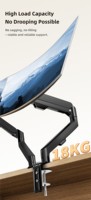 Support de bureau pour ordinateur portable à double écran M22B, bras de support pour écran, support de table pivotant pour écran de 17 à 30 pouces