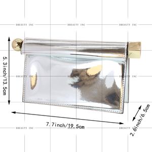 <b>Women's</b> Trendy Vintage Glitter PU Leather Clutch <b>Bag</b> with Metal Decoration Versatile Folding Evening Purse for Parties - Product Image 3