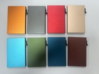Portefeuille fin en aluminium anti-RFID, porte-cartes de crédit pop-up, portefeuille minimaliste en métal pour homme