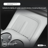 Chargeur sans fil pour console centrale de voiture, tapis en silicone antidérapant pour Xpeng X9 2023-2026, accessoires intérieurs en silicone
