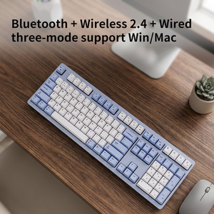 Clavier mécanique sans fil OEM d'usine, 108 touches, programmable, échangeable à chaud, pour jeux, ordinateur portable - Product Image 1