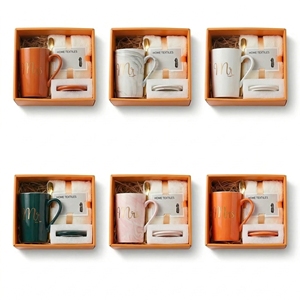 Taza de Cerámica Promocional con Logotipo Personalizado, Juego de Regalo con Tapa y Toalla, para Bodas, Cumpleaños, Acción de Gracias, San Valentín, Regalo de Agradecimiento - Product Image 1