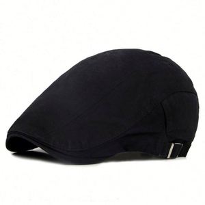 Newsboy Hats <b>Men</b> <b>Flat</b> <b>Cap</b> Cotton Adjustable Breathable Irish Cabbie Ivy Driving Gatsby Hunting Hat Promotion Gift - Product Image 2