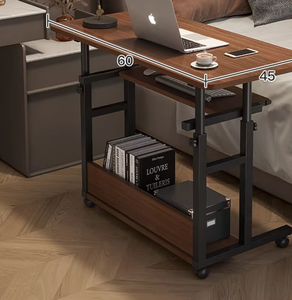 Escritorio de Computadora para Lado de Cama, Móvil, Altura Ajustable, Moderno, para Sala de Estar, Dormitorio, Estudio, Mesa para Estudiantes, Dormitorio Pequeño, Simple - Product Image 2