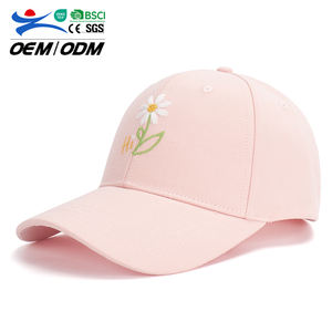 Nueva Gorra de Béisbol Deportiva de Moda para Mujer, con Logotipo Bordado, 6 Paneles, Protección Solar, de Algodón, Color Rosa, para Primavera/Verano - Product Image 1
