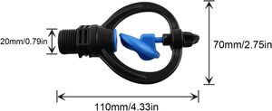 Arroseur de pelouse personnalisé à entraînement 360° avec buse atomisatrice par réfraction, en plastique durable - Product Image 3