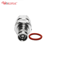 Adaptateur de connecteur coaxial RF Mini Din femelle 4.3-10 pour câble d'alimentation 7/8
