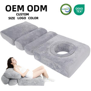 Oreiller <span class=keywords><strong>de</strong></span> récupération BBL OEM/ODM avec trou central, mousse ergonomique haute densité pour post-chirurgie, housse personnalisable - Product Image 1