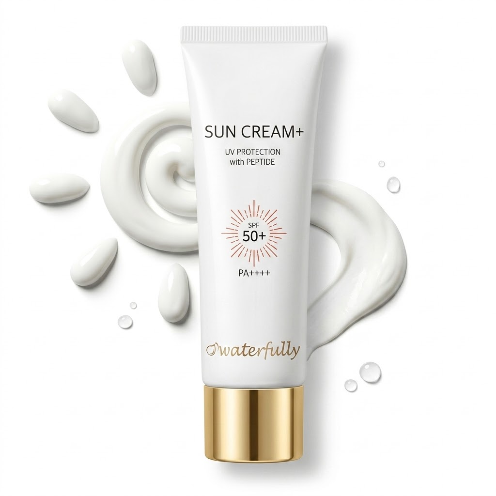 Private Label Sunscreen Spf 50 Ghk-cu Copper Peptide Sun Cream Anti-Aging Cream With SPF 50 With Aloe Vera Collagen Sunscreen