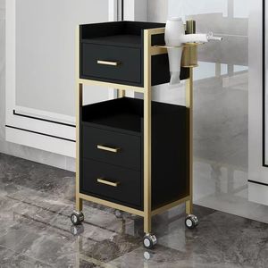 Hair <b>Extension</b> Metal Gold White Spa Rolling <b>Nail</b> Beauty Hairdressing Hair Salon Trolley Cart - Product Image 1