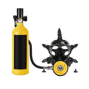 Tam yüz silikon dalış maskesi şnorkel seti dalış gözlük maskesi tüplü dalış ekipmanları bağlı sualtı solunum cihazı - Product Image 3