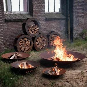 Décor géométrique géant de jardin extérieur Barbecue domestique personnalisé Foyer sur pied robuste - Product Image 6