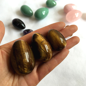 ไข่หยกตาเสือธรรมชาติ ไข่คริสตัลตาเสือสีเหลือง - Product Image 4