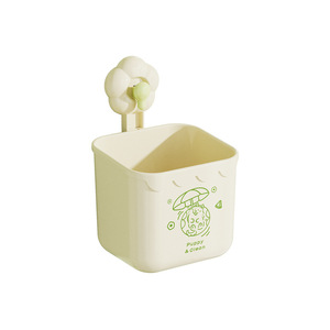 Xinzao Boîte de rangement murale rectangulaire pour serviettes de visage à ventouse, design dessin animé, étagère de salle de bain durable - Product Image 5
