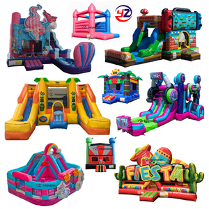 Château gonflable commercial en PVC avec toboggan et souffleur, aire de jeux pour l'éveil et le divertissement - Product Image 4