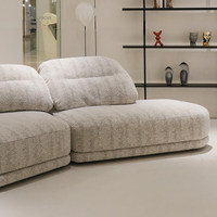 Canapé modulaire Degas en tissu, style minimaliste italien, luxe léger, pour salon et villa, forme irrégulière, garni d'éponge, livraison gratuite