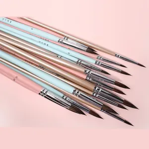 Set <span class=keywords><strong>di</strong></span> 6 <span class=keywords><strong>Pennelli</strong></span> <span class=keywords><strong>per</strong></span> <span class=keywords><strong>Acquerello</strong></span> in Nylon Nero Marten, Punta Tonda, <span class=keywords><strong>per</strong></span> Adulti, Principianti e Studenti, <span class=keywords><strong>per</strong></span> Pittura a Mano - Product Image 6