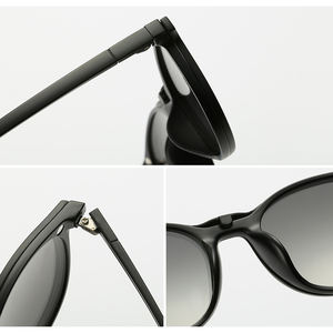 2025 mode lunettes de soleil polarisées Vision nocturne magnétique 5 en 1 Clip sur lunettes de soleil ensemble avec cadre en métal - Product Image 3