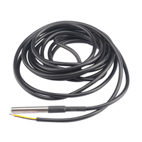 0.5M/1M/2M/2.5M/3M DS18B20 DS18S20 NTC 10K 1% 3950 Tahan Air Digital Sensor Suhu Probe Kabel Termal Termistor NTC