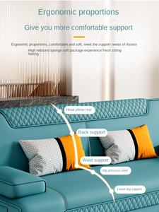 Sofá cama de tela modular convertible multifuncional en forma de L para apartamentos pequeños, diseño moderno, uso en la sala de estar apto para gatos - Product Image 4