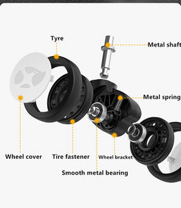 MGOB Bagage à ouverture frontale <span class=keywords><strong>Valise</strong></span> à main légère 20 "PC <span class=keywords><strong>Valise</strong></span> silencieuse étanche <span class=keywords><strong>Valise</strong></span> d'affaires à poignée large - Product Image 4